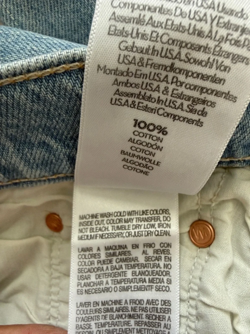 MOTHER "The Rambler Zip Ankle Fray" Blue Jeans Size 25 - Picture 12 of 16